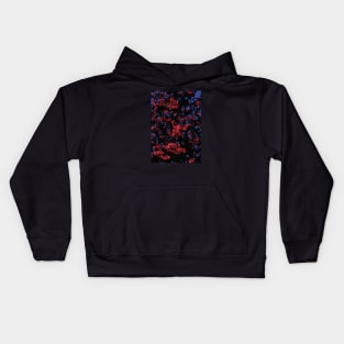 Abstract Pixel Rose Garden Fantasy Kids Hoodie